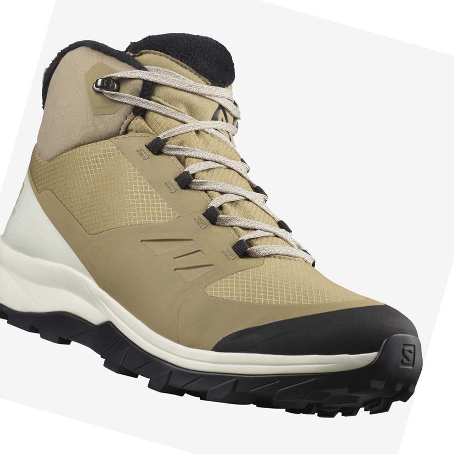 Salomon OUTSNAP CLIMASALOMON™ WATERPROOF Erkek Kışlık Botlar Kahverengi | TR 3385RVD